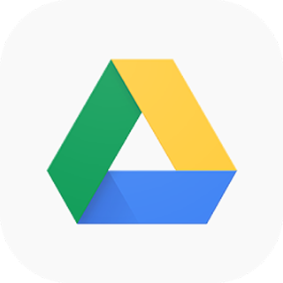 neon green google drive icon